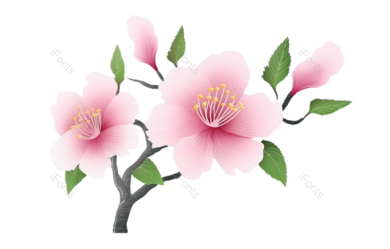 装饰图片,元素元素,插画PNG,粉红色的花免抠素材